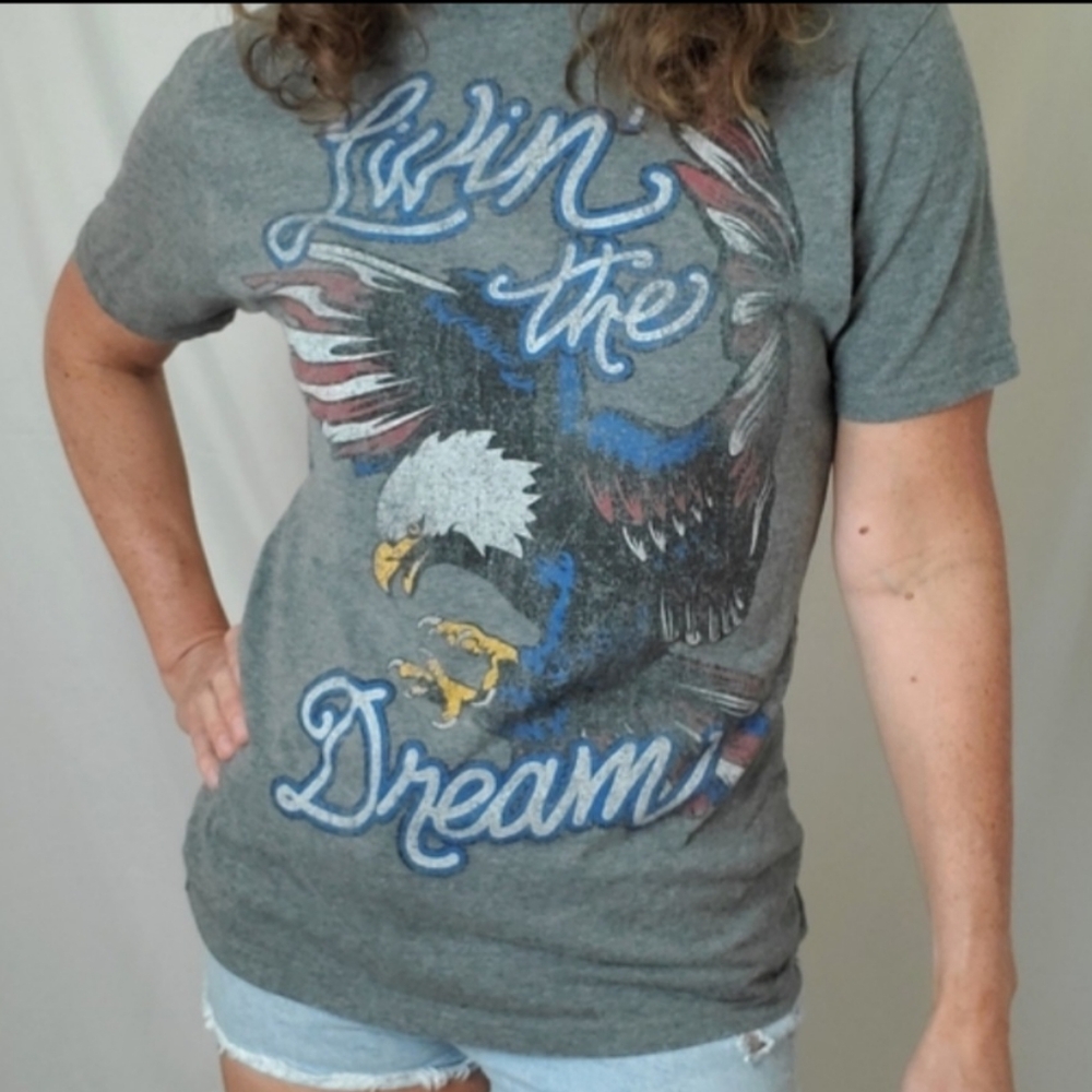 Livin the Dream americana patriotic tee shirt